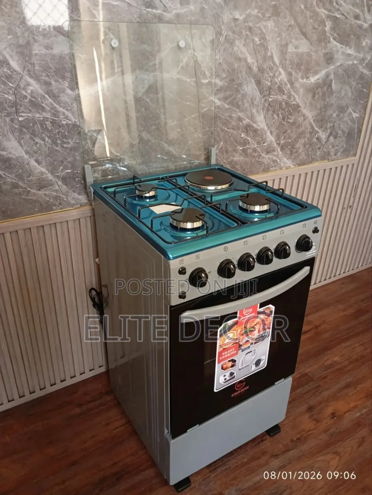 Eurochef Free Standing 3 Gas Burner +1 Electric Cooker