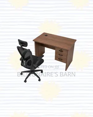 Compact 1m Desk and Flip-Up Arms Ergonomic Chair for Clear Workspaces