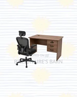 Compact 1m Desk and Flip-Up Arms Ergonomic Chair for Clear Workspaces