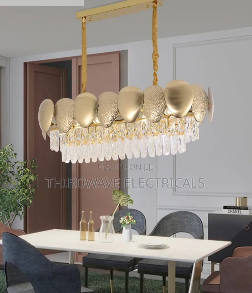 Crystal Gold Metal Frame Chandelier