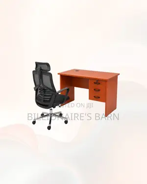 Compact 1m Desk and High-Back Ergonomic Mesh Chair for Daily Work