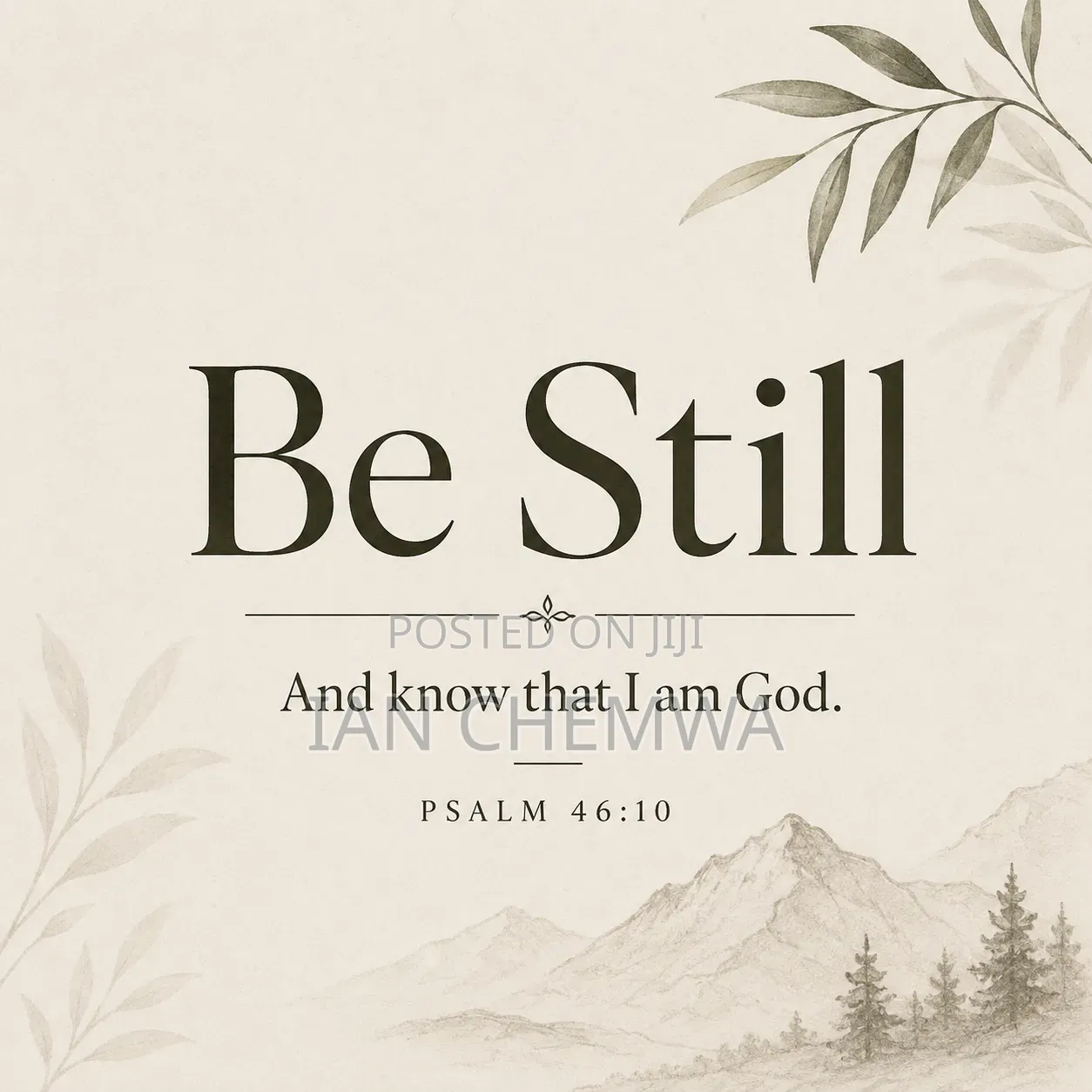 Modern Christian Wall Decor – Psalm 46:10 Frame