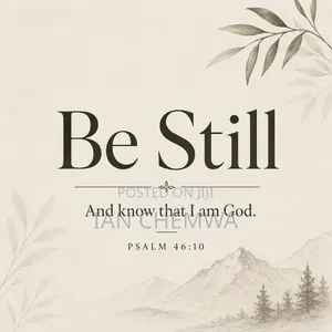 Modern Christian Wall Decor – Psalm 46:10 Frame