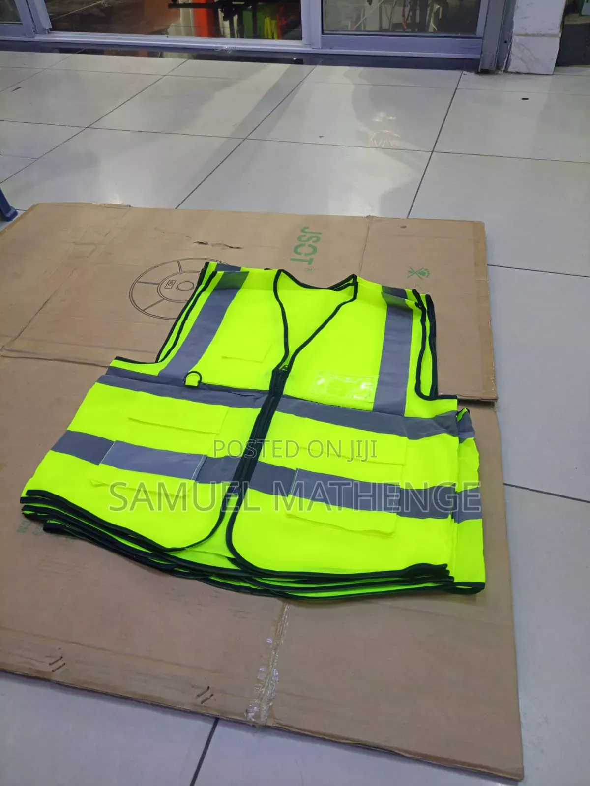 Reflective Safety Vest – Yellow Work Vest With 2 Reflective Stripes