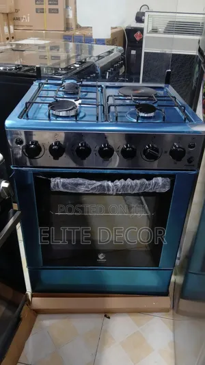 Euroken 60×55 3+1 Standing Cooker – Electric Double Heater Oven,