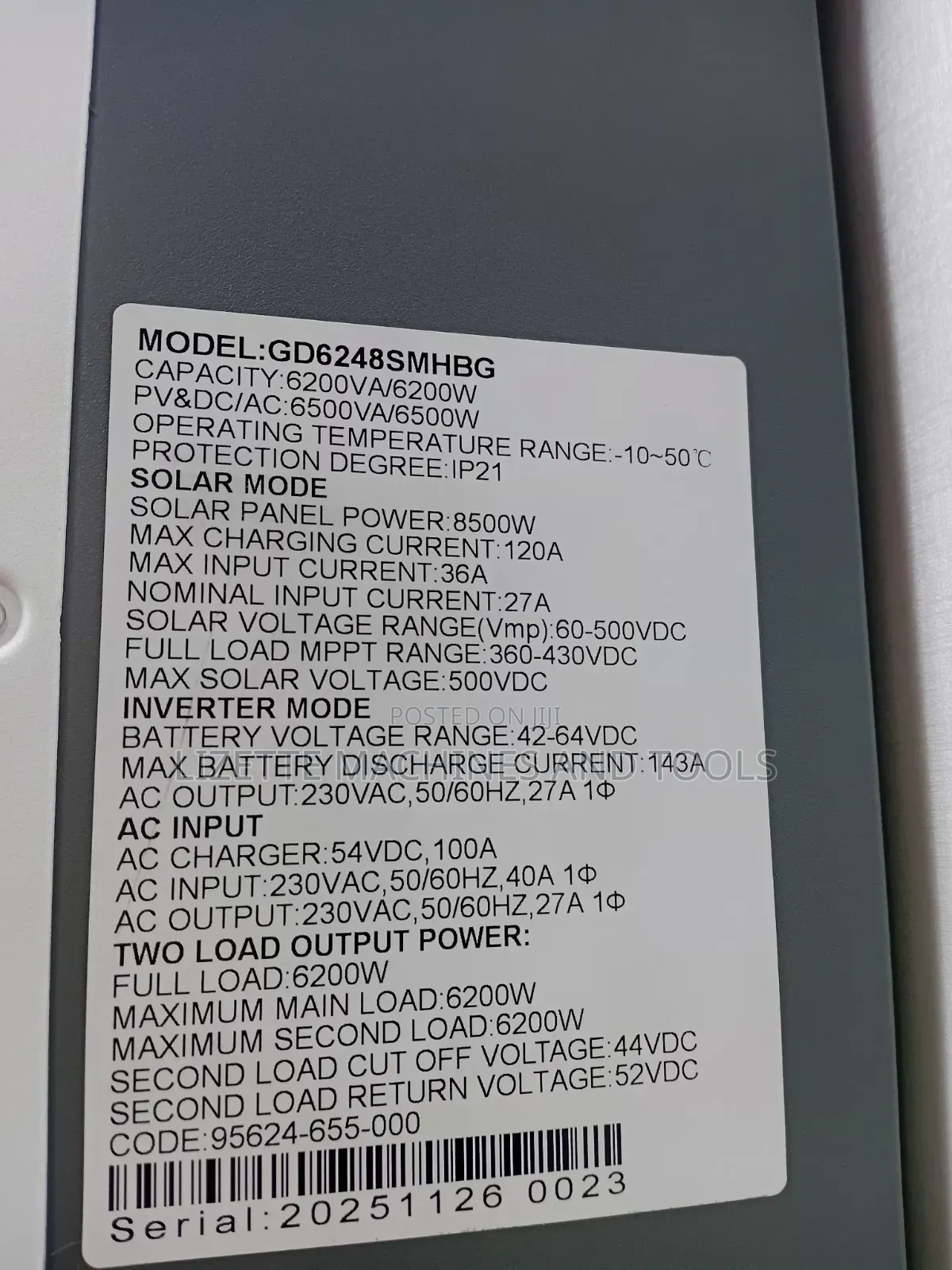 Hepu 6.2kwh Hybrid Inverter