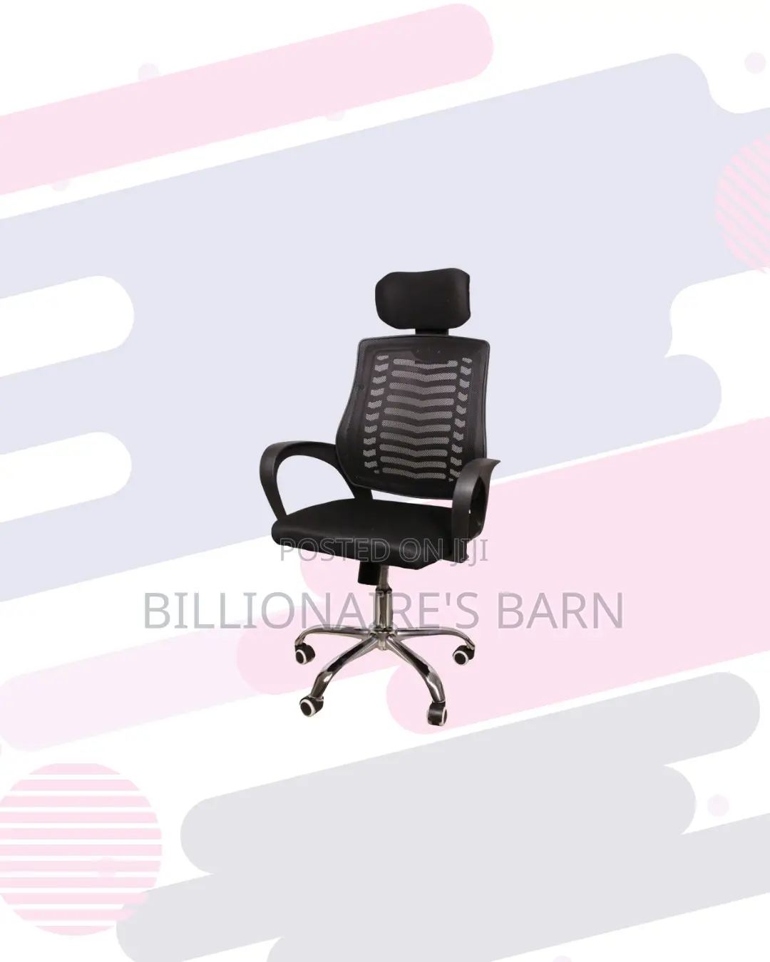 Secretarial Mesh Chair With Headrest for Boardroom Ready Seating