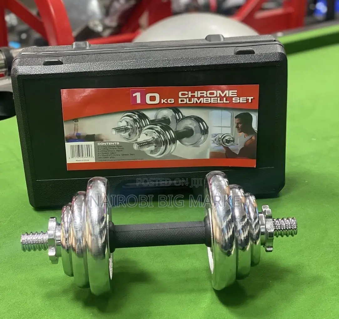 Adjustable 10kg Chrome Dumbbell