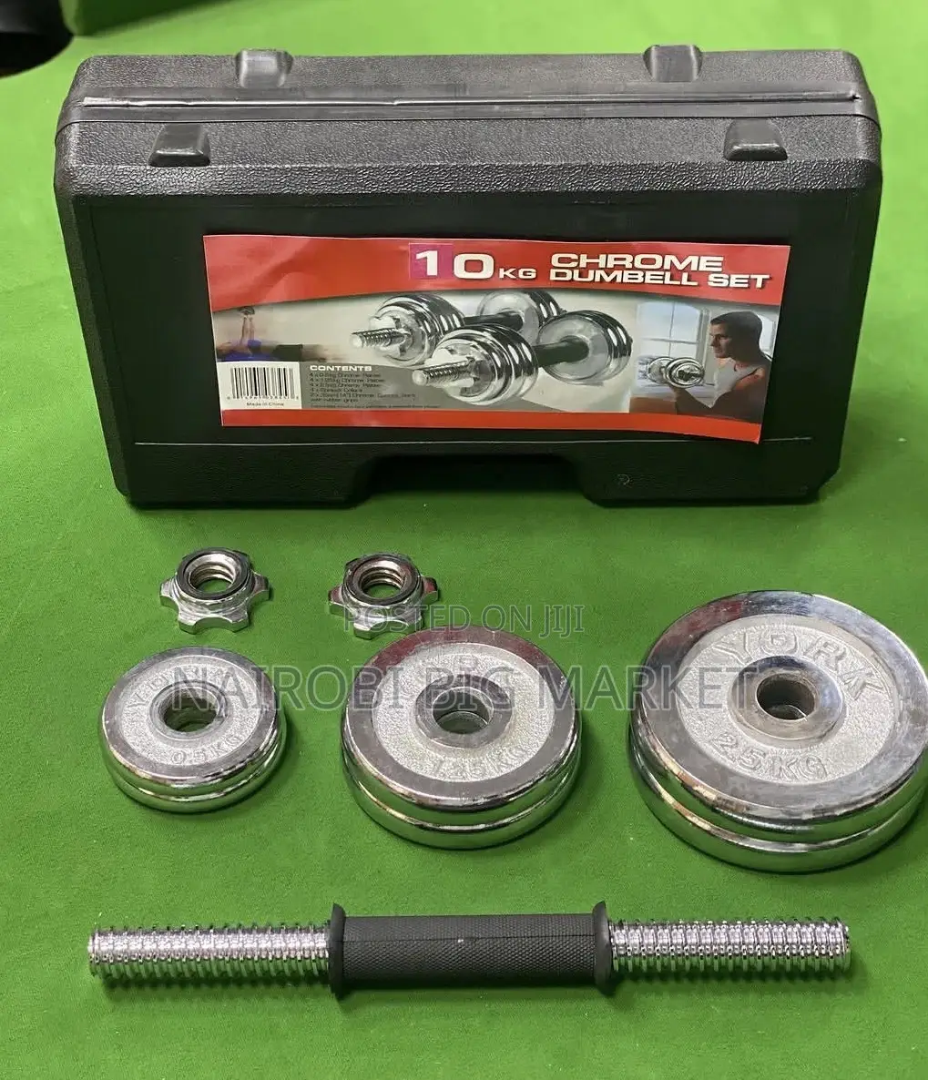 Adjustable 10kg Chrome Dumbbell