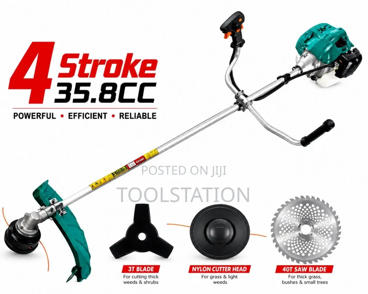 Gasoline Brush Cutter 4 Stroke Engine Heavy Duty With Accessories