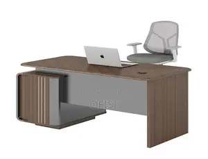 Office Desk; 1.4m Executive Office Desk With Built-in Storage