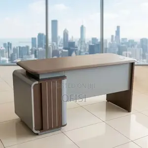 Office Desk; 1.4m Executive Office Desk With Built-in Storage