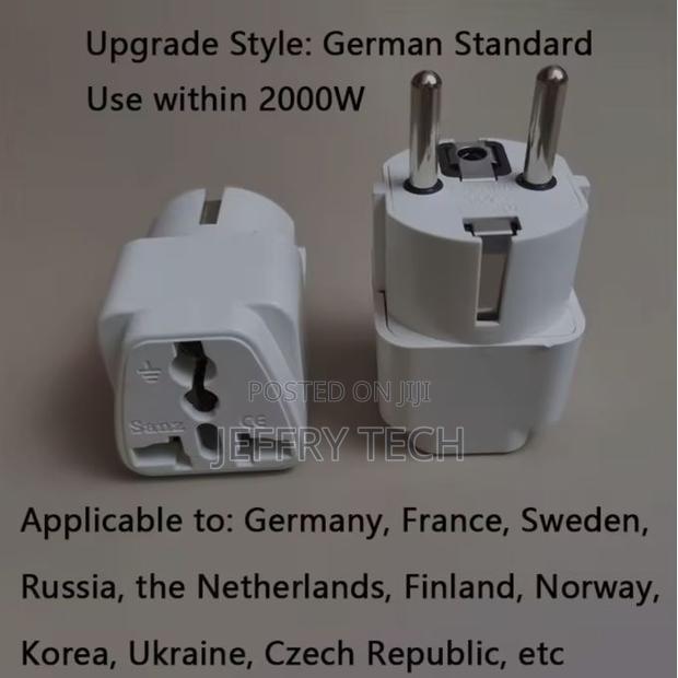 Universal Us Eu Au to German Standard Plug Adapter - thumbnail 2