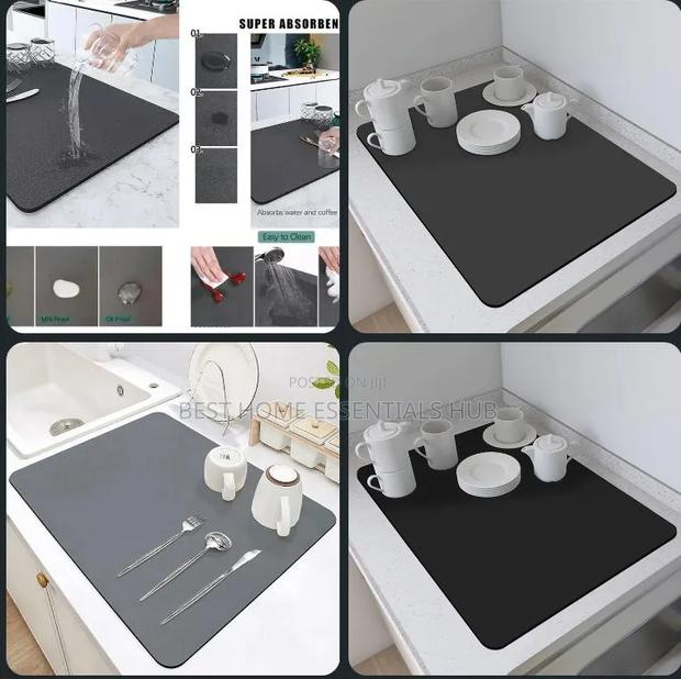*Super Absorbent Nonslip Drain Dish Drying Mat - thumbnail 3