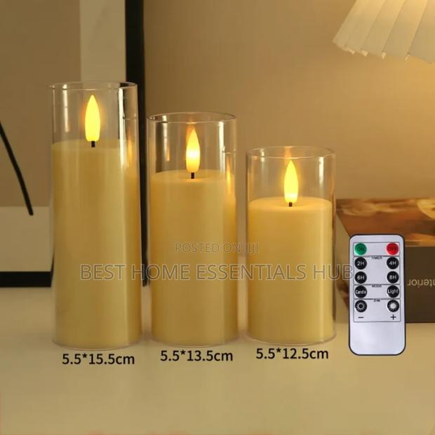 *3pcs Set Led Candles With Remote