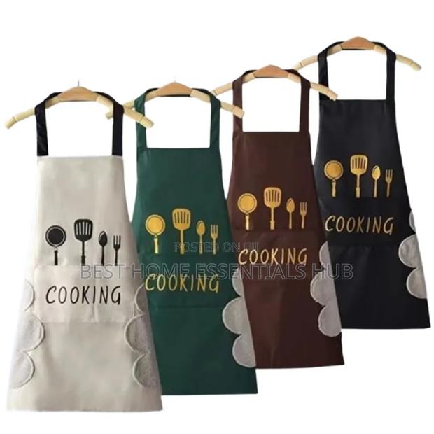 Kitchen Apron With Hand Wipe Pockets
