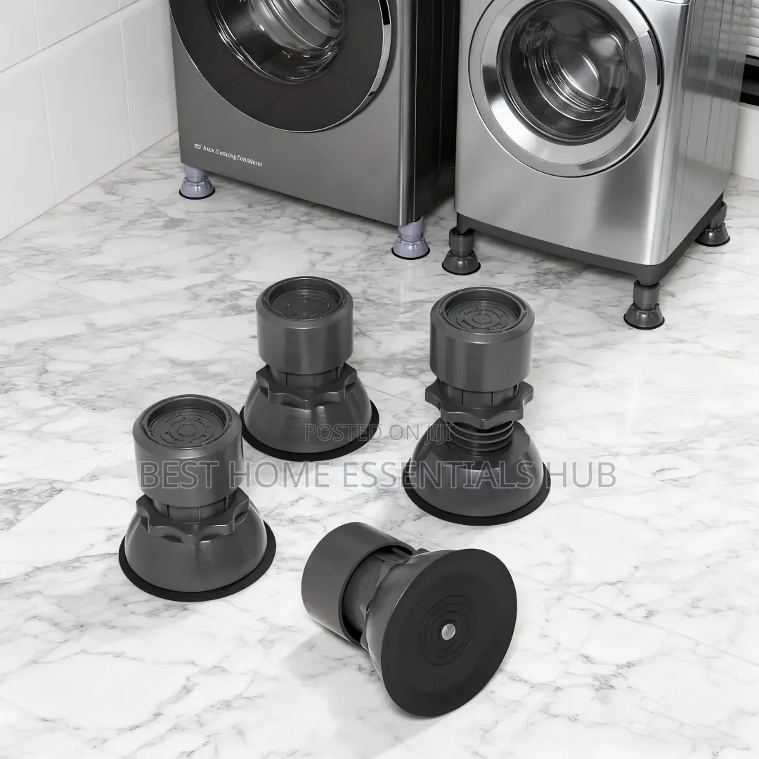 *4pcs Adjustable Washer Fridge Foot Pads-black Grey