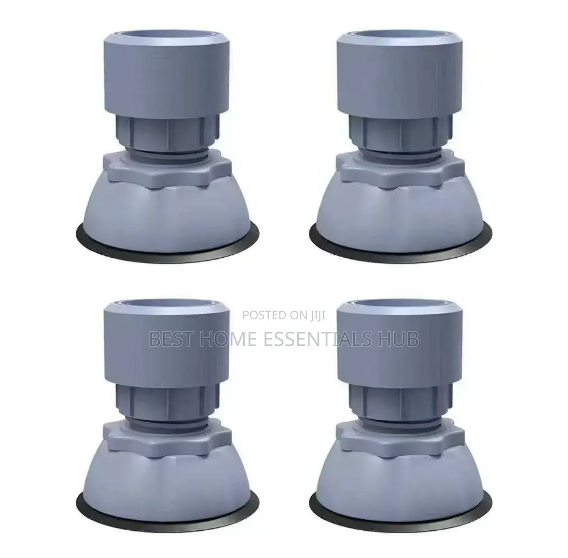 *4pcs Adjustable Washer Fridge Foot Pads-black Grey