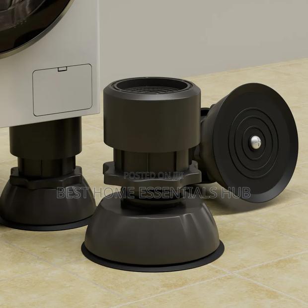 *4pcs Adjustable Washer Fridge Foot Pads-black Grey - thumbnail 5