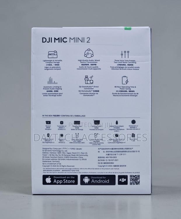 Dji Mic Mini 2 (2 Tx + 1 Standard Rx + Charging Case) Wireless Mic. - thumbnail 2