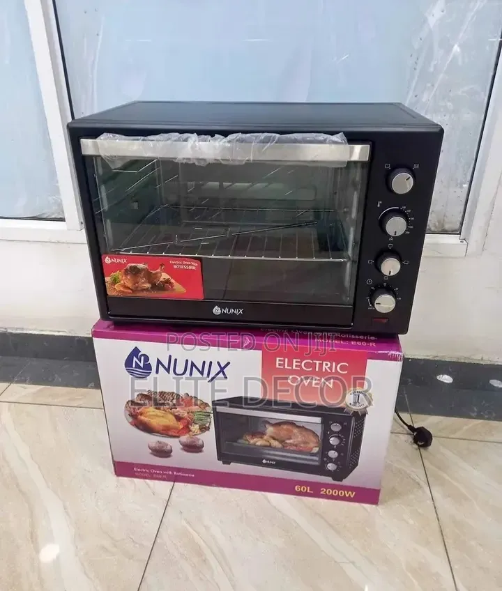 Nunix 60l Electric Oven With Rotisserie – Large Capacity Multifunction