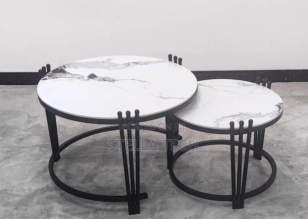 2 in 1 Executive Pure Marble Table