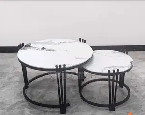 2 in 1 Executive Pure Marble Table