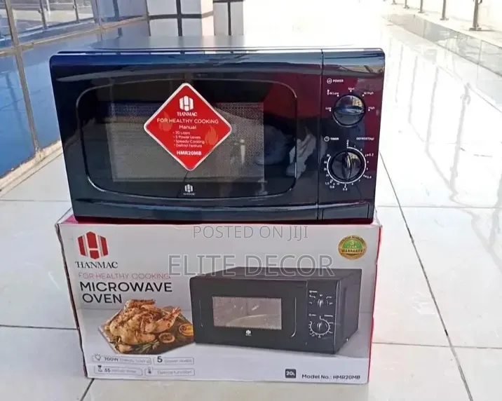Hanmac 20l Manual Settings Black White Microwave