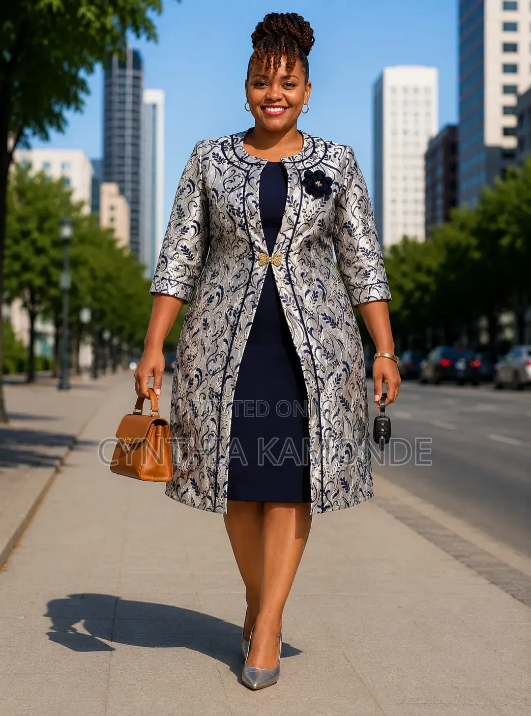2pc Dress Set ( Dress+Coat)