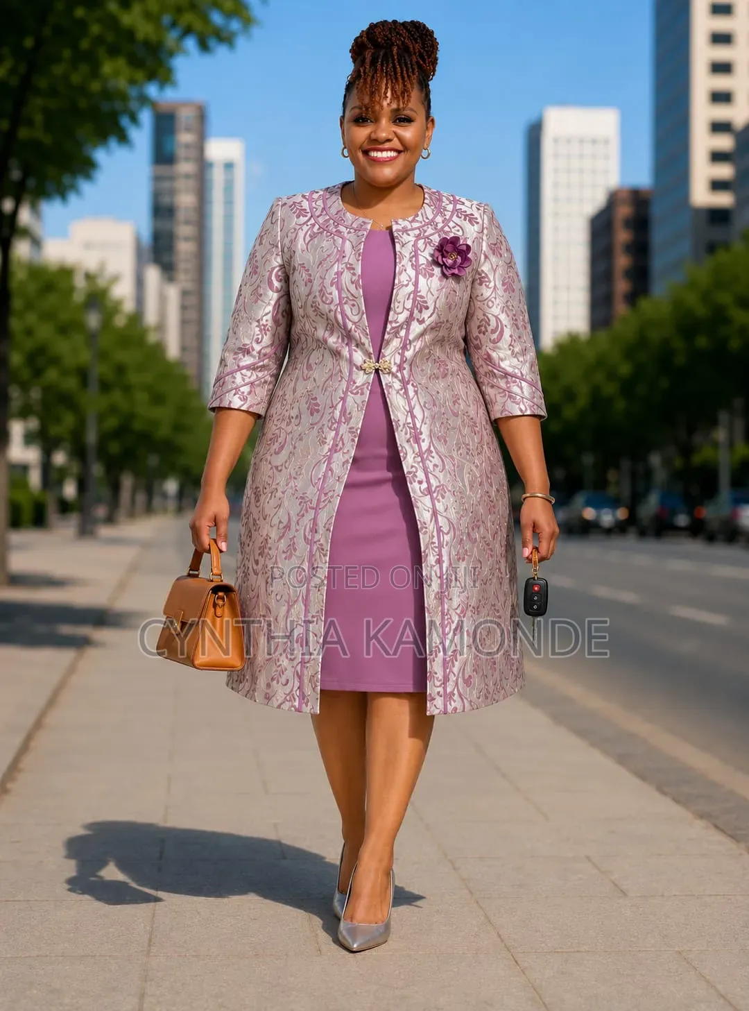 2pc Dress Set ( Dress+Coat)
