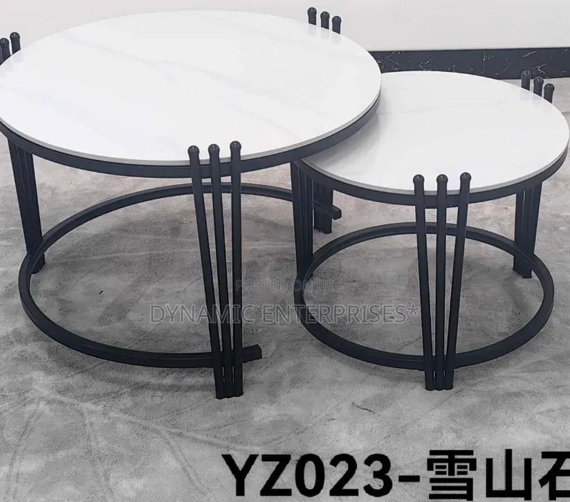 2 in 1 Executive Pure Marble Table