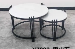 2 in 1 Executive Pure Marble Table