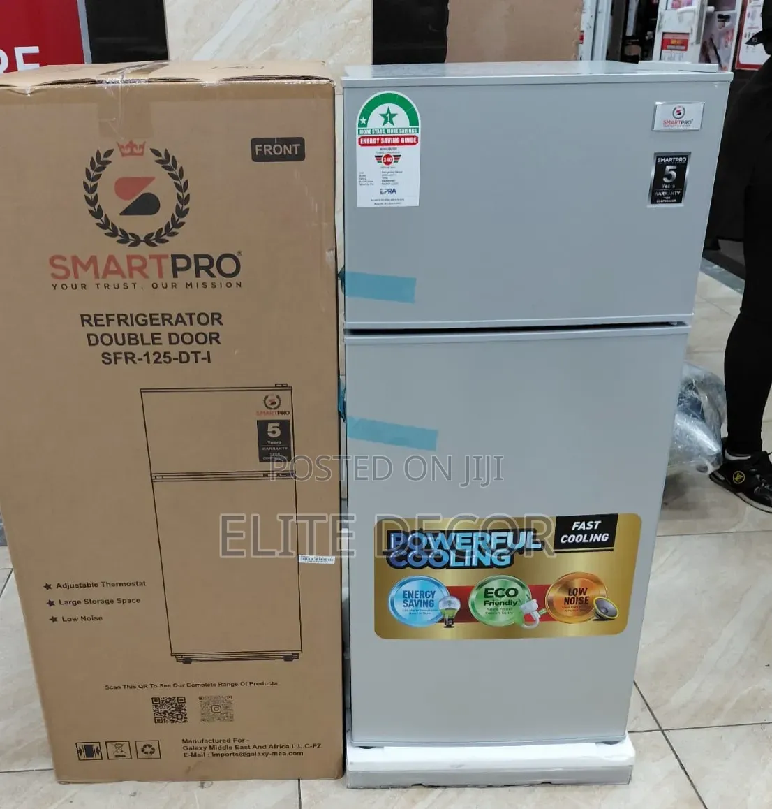 Smartpro SFR-125-Dt-I (95l) Double-Door Direct Cool Refrigerator