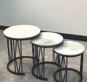 3 in 1 Executive Pure Marble Table