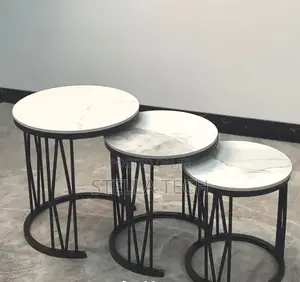 3 in 1 Executive Pure Marble Table