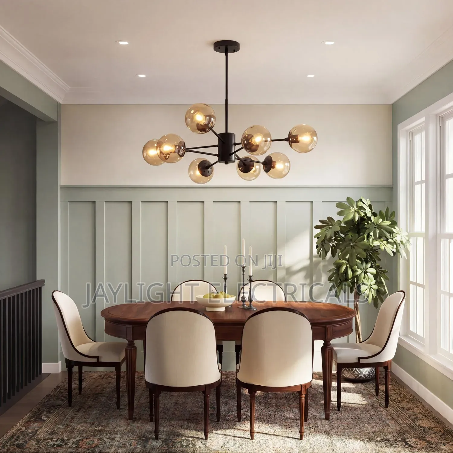 Classic Indoor Living Room Chandelier Glass Pendant Light Modern Art