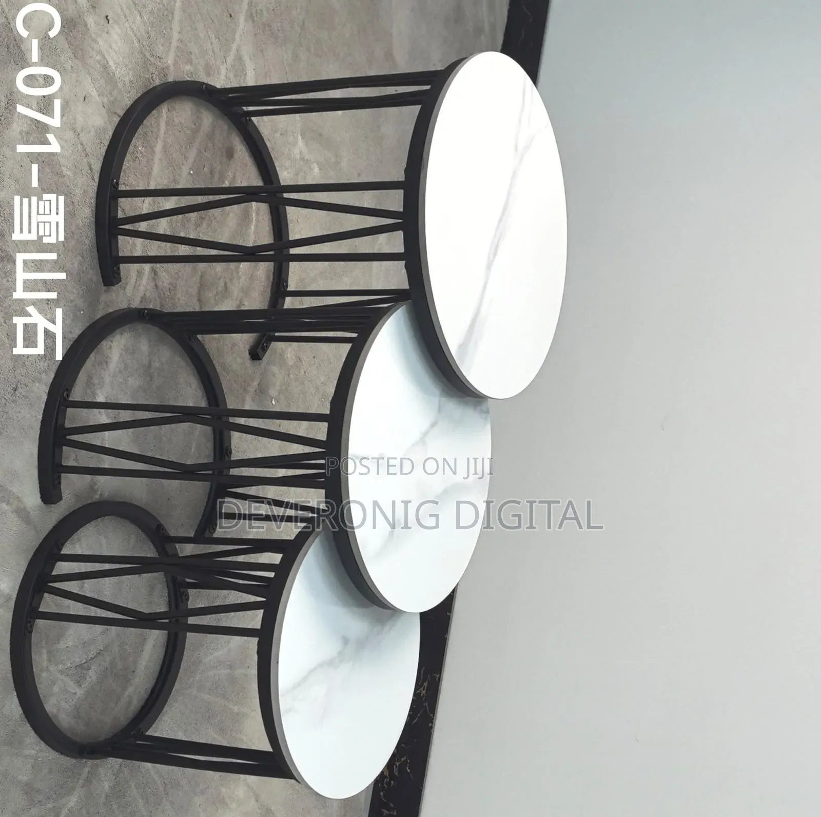 3 in 1 Executive Pure Marble Table