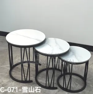 3 in 1 Executive Pure Marble Table