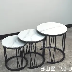 3 in 1 Executive Pure Marble Table