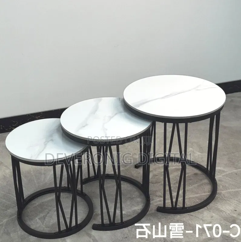 3 in 1 Executive Pure Marble Table