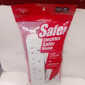 Original Itel 4way Extension,3m Cord