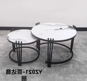 2 in 1 Executive Pure Marble Table