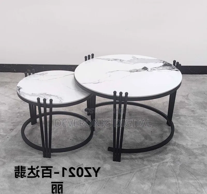 2 in 1 Executive Pure Marble Table