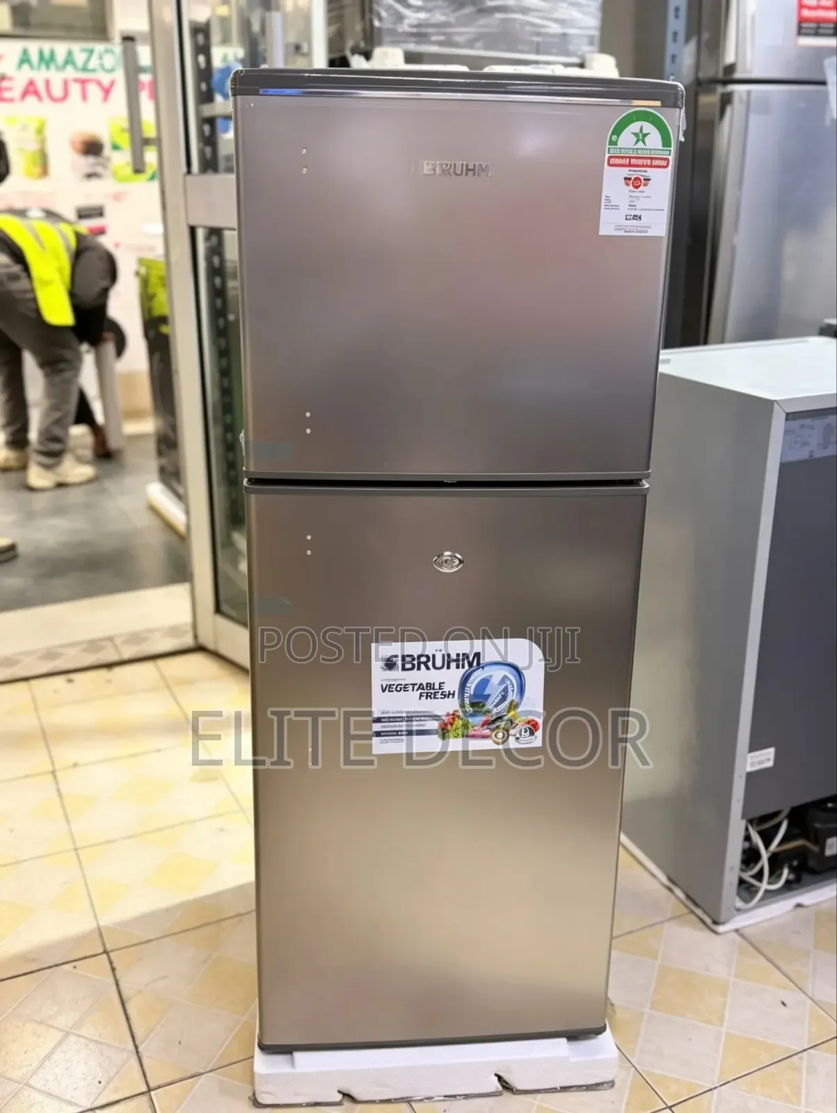 Bruhm 120l Double Door Refrigerator – BRD-140 Inox Direct Cool