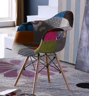 Dining Chair: Tribal Print Upholstered Modern Chair