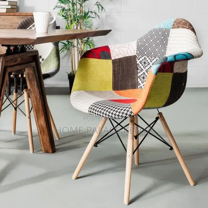 Dining Chair: Tribal Print Upholstered Modern Chair