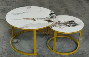 Marble Nesting Coffee Table Gold