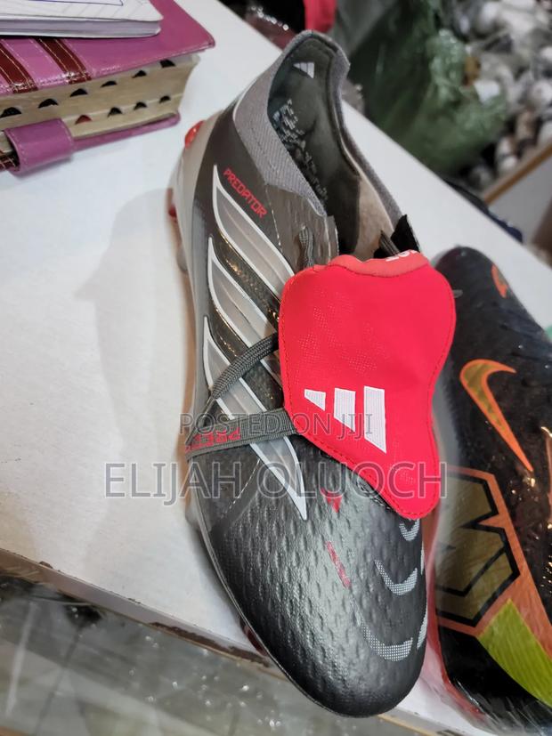 Adidas Predator Spine Grey and Red With Tongue - thumbnail 2