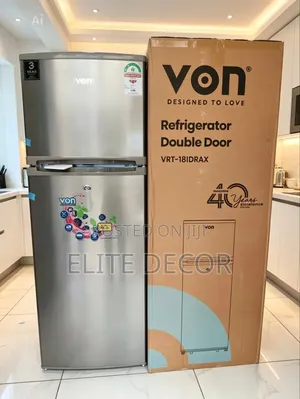 Von 181l Double Door Fridge – Direct Cool Inox | Energy Saving