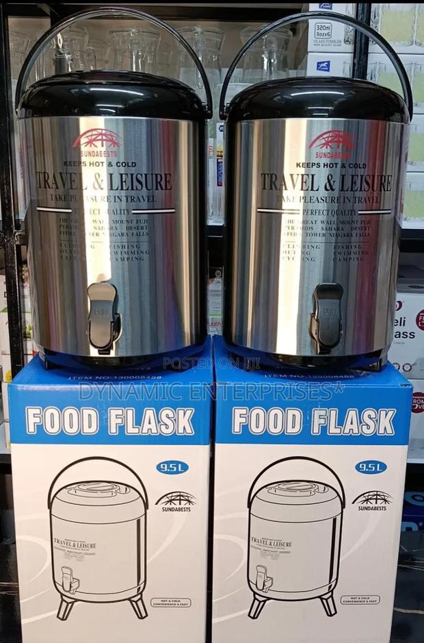 9.5-Liter Stainless Steel Hot and Cold Food Flask